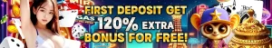 120% WELCOME BONUS FOR FIRST 5 DEPOSITS